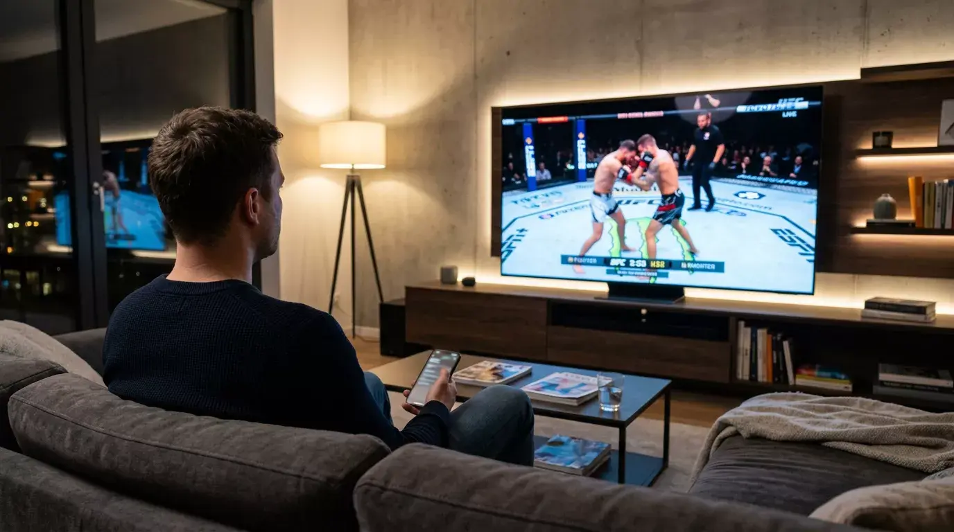 Apuestas en vivo durante combate de UFC