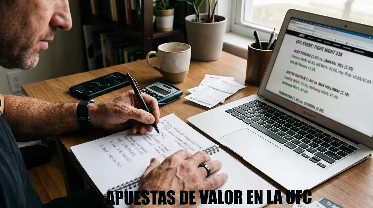 Análisis de cuotas UFC con cálculos de probabilidad implícita y búsqueda de valor en apuestas MMA
